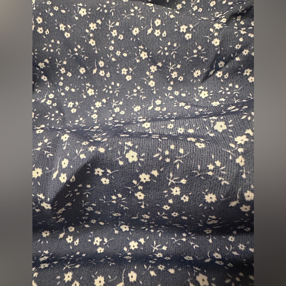 Sunday Up Blue Floral Ruched Puff Sleeve Women's Dress - NWOT - Size L - Picture 7 of 12